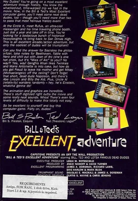 Bill & Ted's Excellent Adventure box cover back